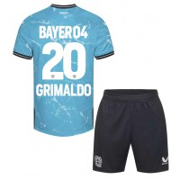 Fotbalové Dres Bayer Leverkusen Alejandro Grimaldo #20 Dětské Alternativní 2023-24 Krátký Rukáv (+ trenýrky)